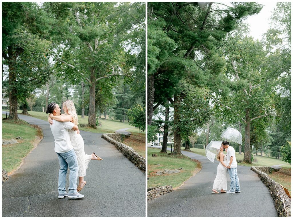 Rainy Day Engagement Photos in Warrenton VA